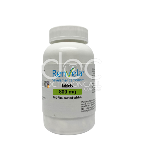 Renvela 800mg Tablet 180s - DoctorOnCall Farmasi Online