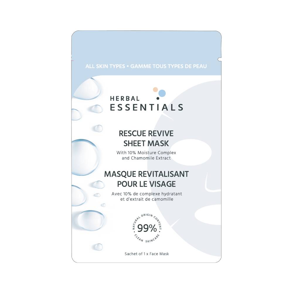 Herbal Essentials Rescue Revive Sheet Mask With 10% Moisture Complex And Chamomile Extract 1s - DoctorOnCall Online Pharmacy