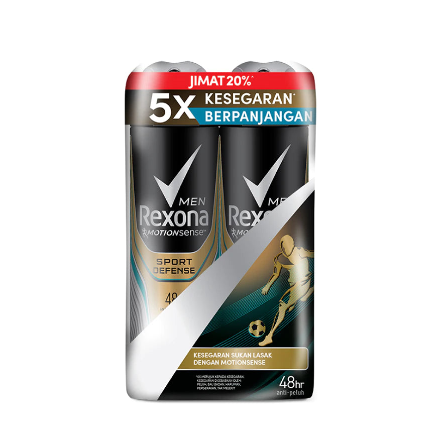 Rexona Men Spray -Sport Defence 150mlx2 (Twin Pack) - DoctorOnCall Farmasi Online