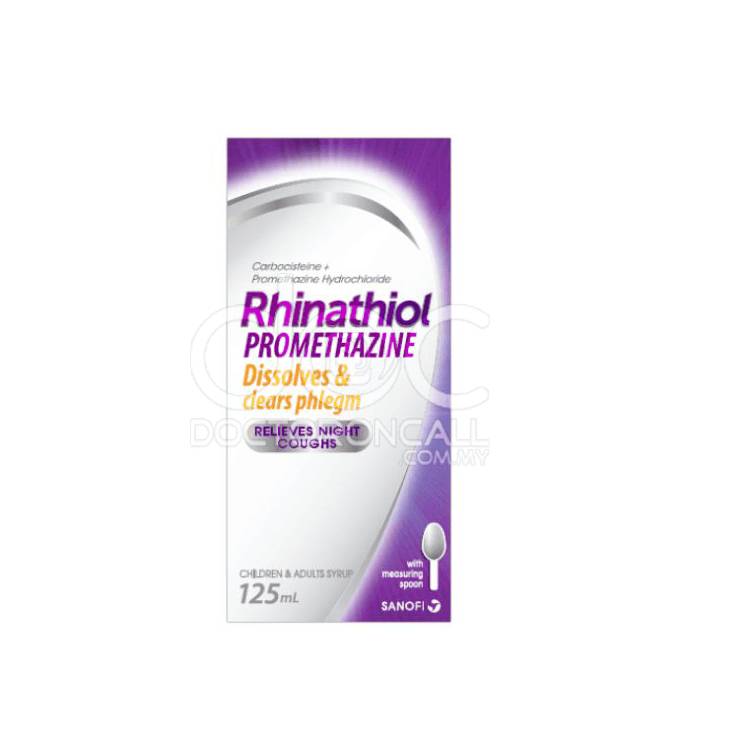 Rhinathiol Promethazine Syrup 125ml - DoctorOnCall Online Pharmacy