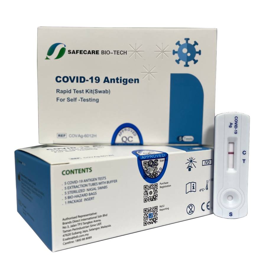 Safecare COVID-19 Antigen Rapid Test Kit (Swab) For Self Testing 5s + 1s - DoctorOnCall Farmasi Online