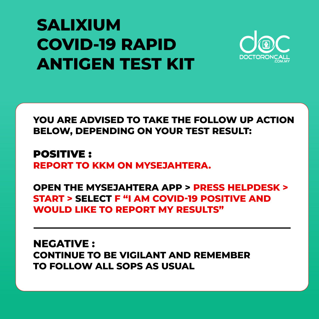 Salixium COVID-19 Home Rapid Antigen Test Kit (RTK) - Saliva/Nasal samples 1s - DoctorOnCall Farmasi Online