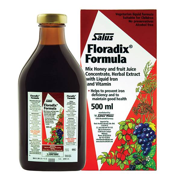 Salus Floradix Iron Formla Liquid 500ml - DoctorOnCall Online Pharmacy