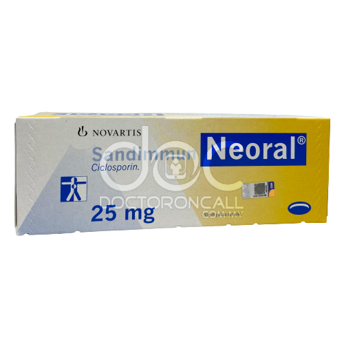 Sandimmun Neoral 25mg Capsule 50s - DoctorOnCall Online Pharmacy