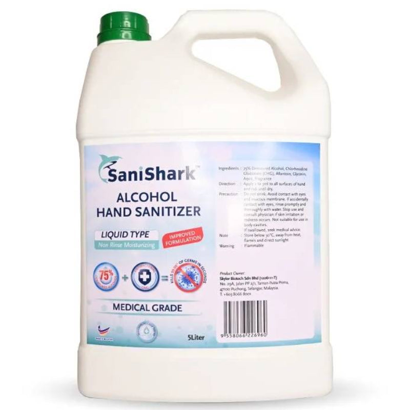 Sani Shark Antibacterial Hand Sanitizer 5L - DoctorOnCall Online Pharmacy