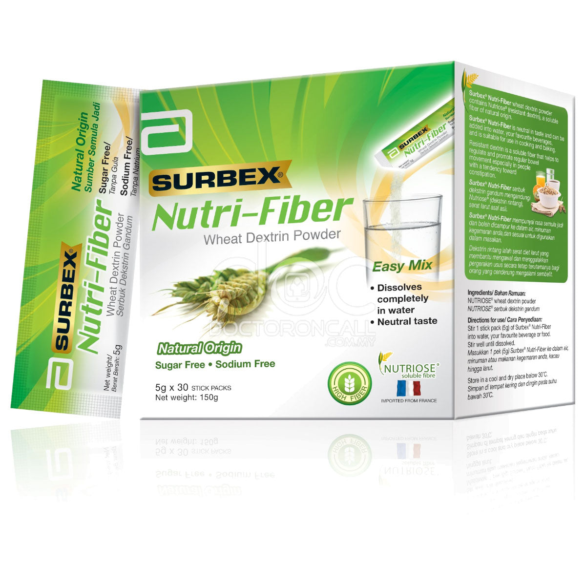Surbex Nutri-Fiber Sachet 5g x30 - DoctorOnCall Farmasi Online