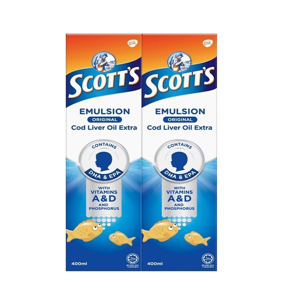 Scott's Emulsion Original 400ml x2 - DoctorOnCall Farmasi Online