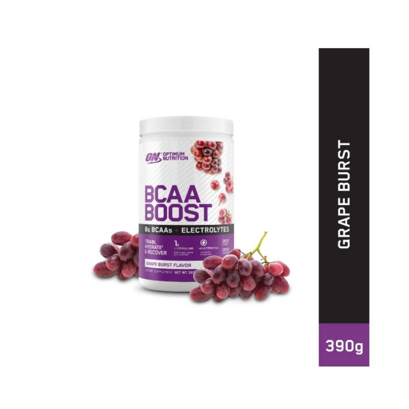 Optimum Nutrition BCAA Boost Grape Burst Powder 390g - DoctorOnCall Farmasi Online