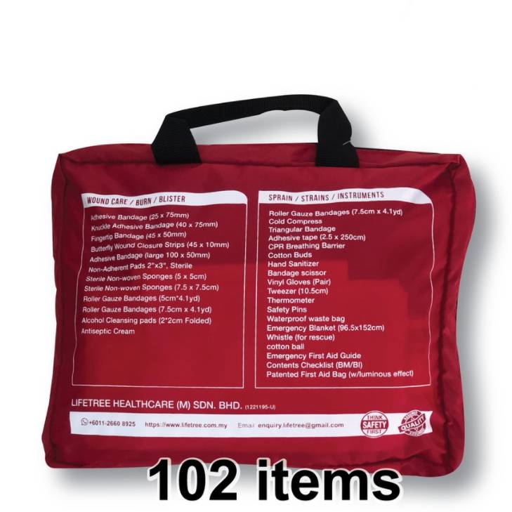 Lifetree Large Multipurpose First Aid Kit (Soft Bag) 102s - DoctorOnCall Farmasi Online