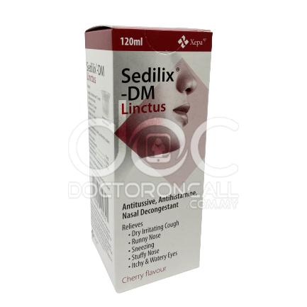 Sedilix-Dm Linctus 120ml - DoctorOnCall Online Pharmacy
