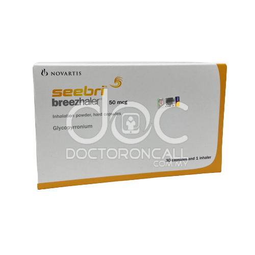 Seebri Breezhaler 50mcg Inhalation Powder Hard Capsule 30s - DoctorOnCall Online Pharmacy
