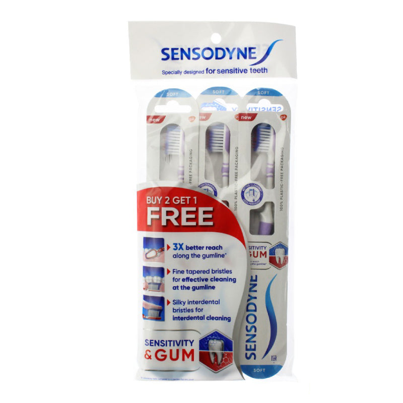 Sensodyne Sensitivity&Gum Toothbrush 3s - DoctorOnCall Online Pharmacy