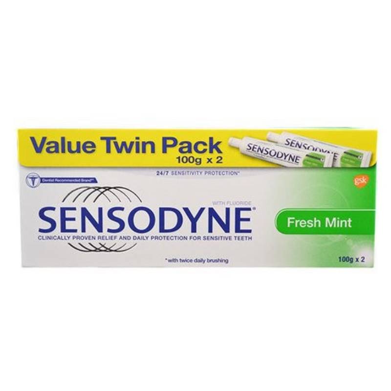 Sensodyne Freshmint Toothpaste 100g x2 - DoctorOnCall Farmasi Online
