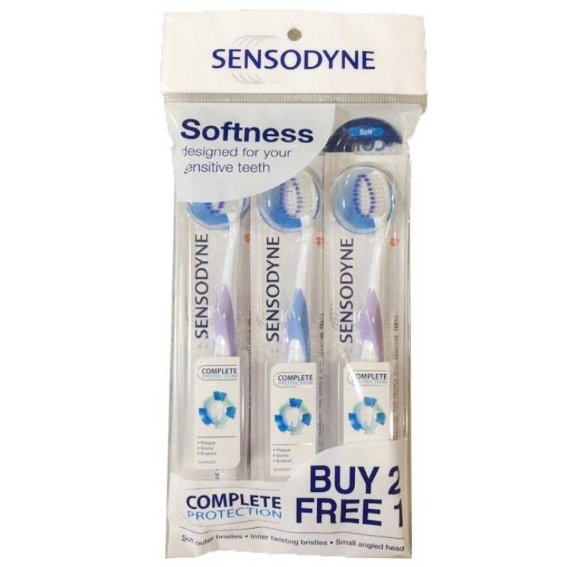 Sensodyne Protection Toothbrush (Soft) 3s - DoctorOnCall Farmasi Online