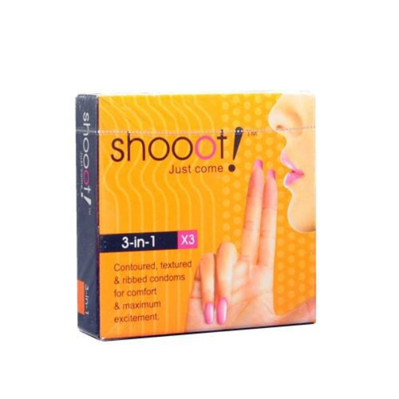 Shooot 3-In-1 Condom 12s - DoctorOnCall Farmasi Online