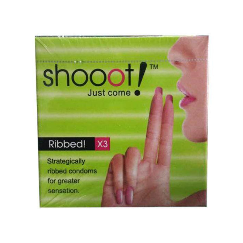 Shooot Ribbed Condom 3s - DoctorOnCall Online Pharmacy