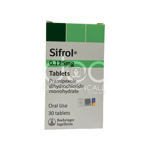 Sifrol 0.125mg Tablet 30s - DoctorOnCall Farmasi Online