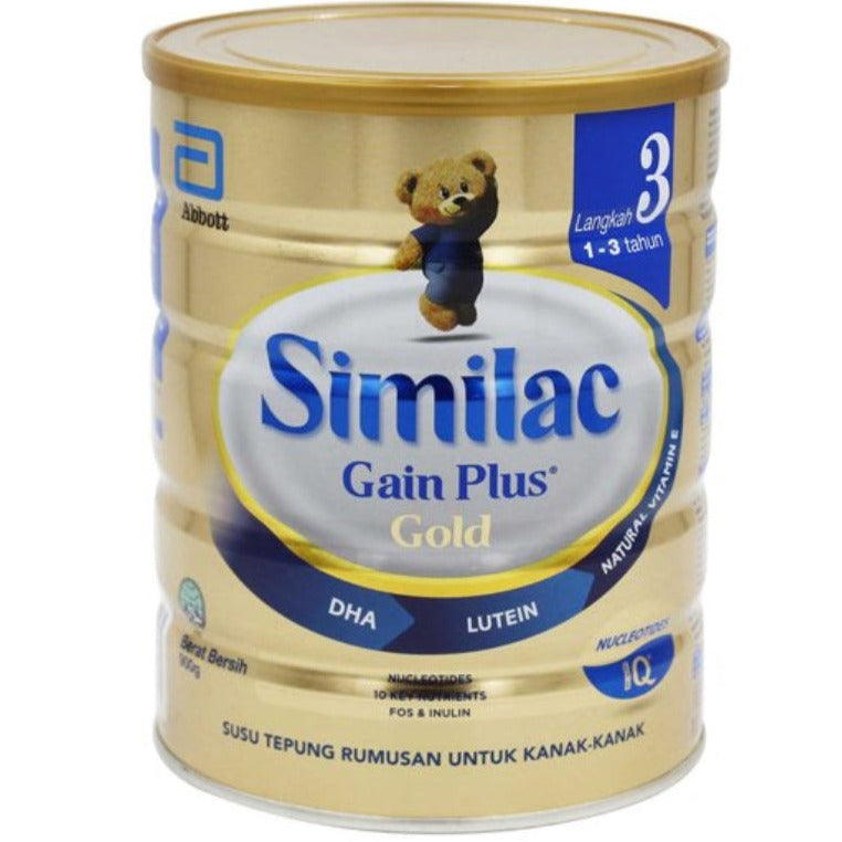 Similac Gain Plus (Year 1-3) Formula Milk 900g - DoctorOnCall Farmasi Online