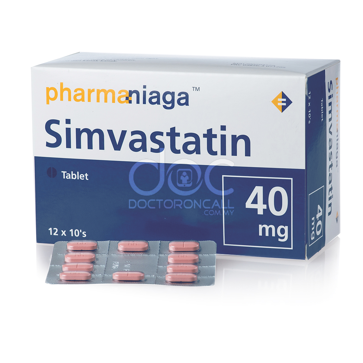 Pharmaniaga Simvastatin 40mg Tablet - 120s - DoctorOnCall Farmasi Online