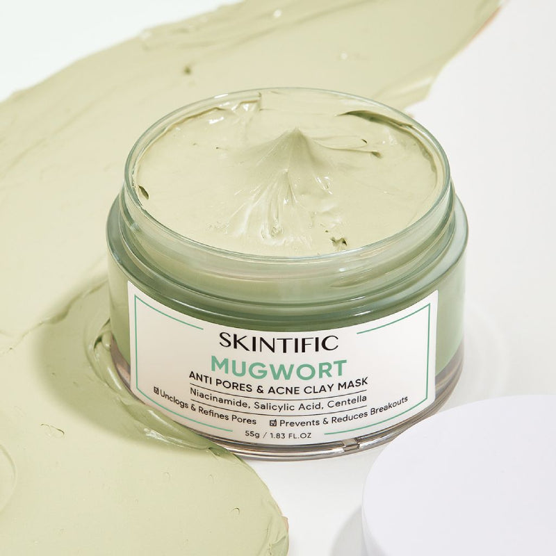 Skintific Mugwort Anti Pores & Acne Clay Mask 55g - DoctorOnCall Farmasi Online