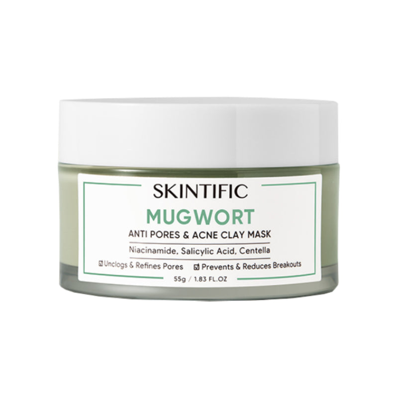 Skintific Mugwort Anti Pores & Acne Clay Mask 55g - DoctorOnCall Farmasi Online