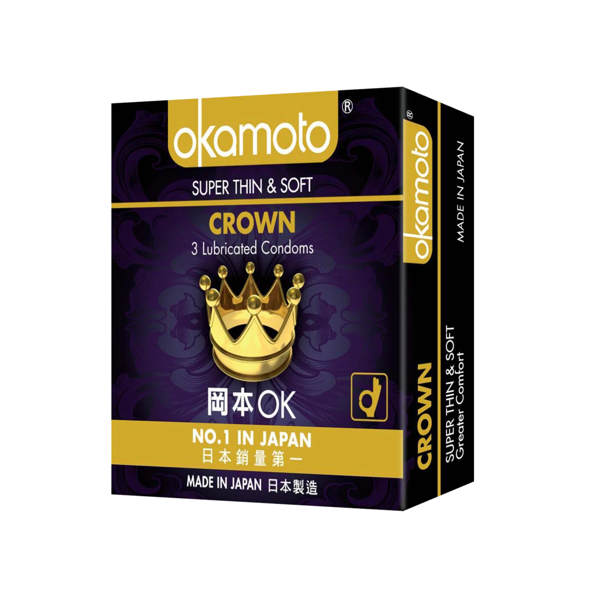 Okamoto Crown Condom 12s - DoctorOnCall Farmasi Online