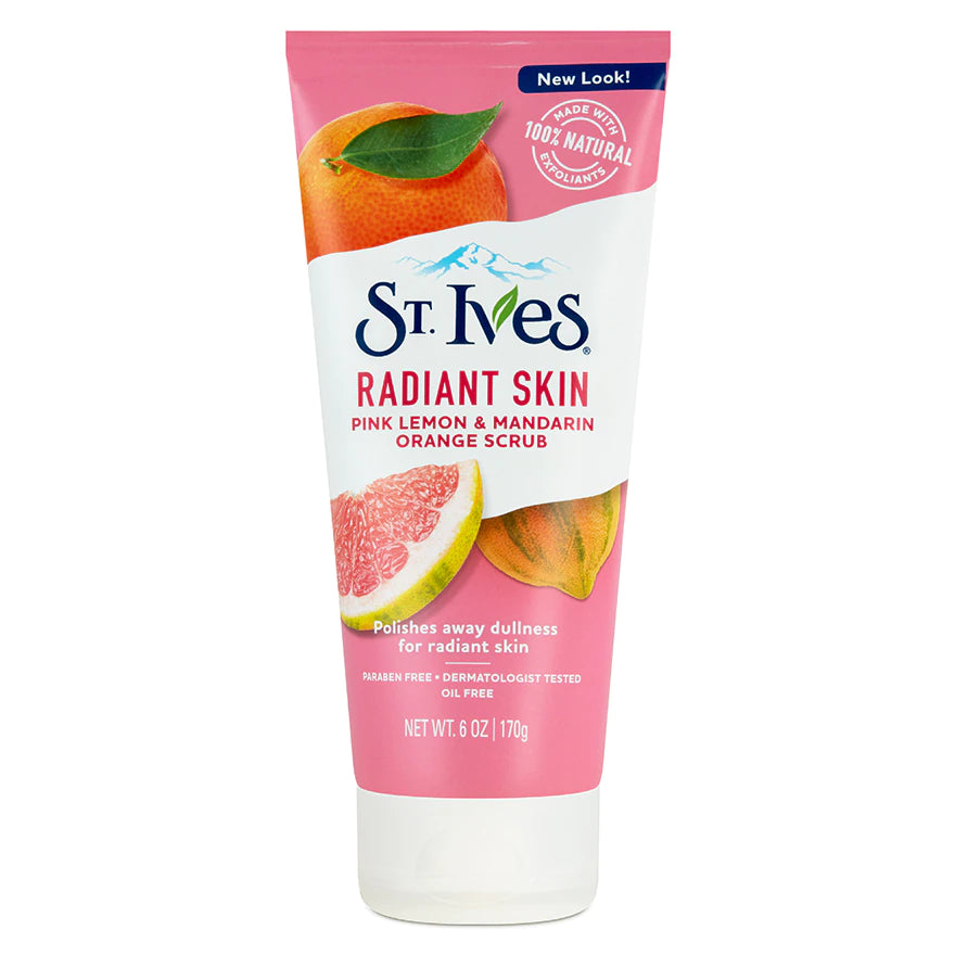 St.Ives Pink Lemon & Mandarin Orange Scrub - 170g - DoctorOnCall Farmasi Online