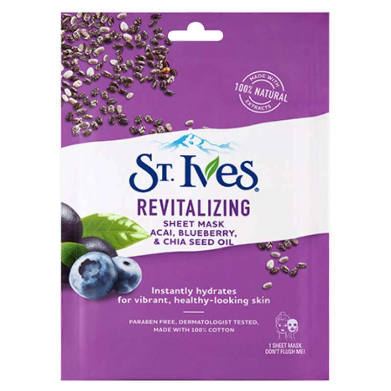 St.Ives Revitalizing Blueberry Sheet Mask 10s - DoctorOnCall Online Pharmacy