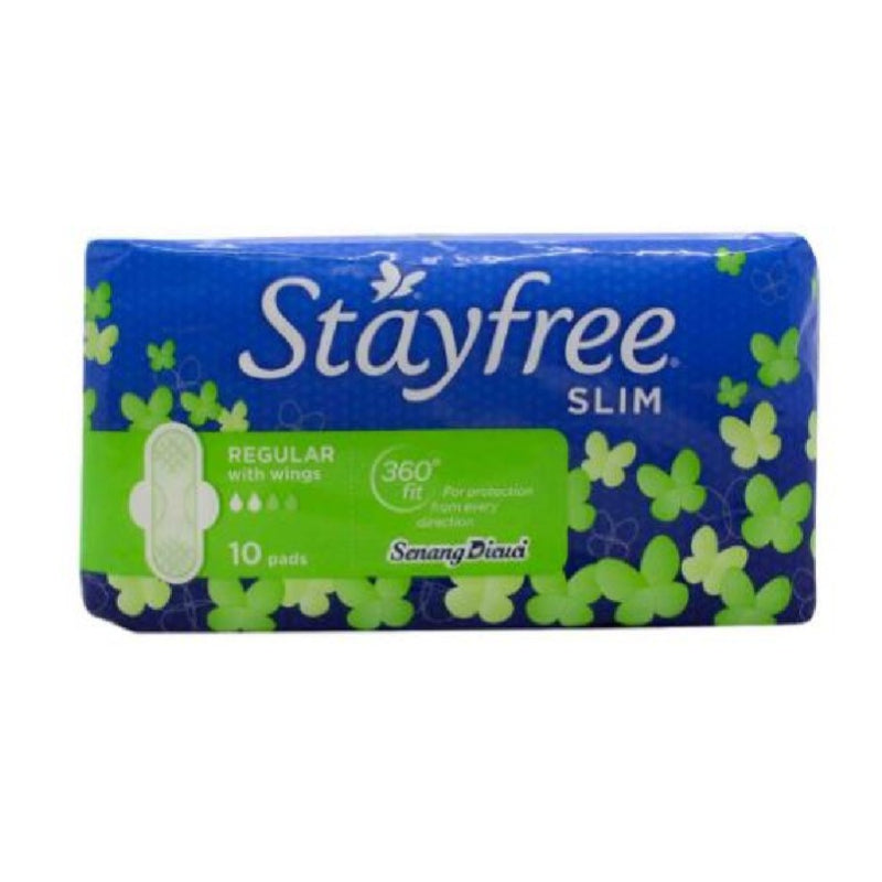 Stayfree Slim With Wings Pads 10s - DoctorOnCall Farmasi Online