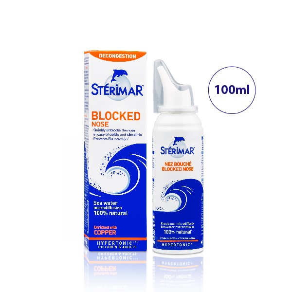 Sterimar Hypertonic (Blocked Nose) Sea Water Spray 100ml - DoctorOnCall Farmasi Online