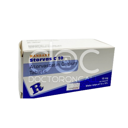 Ranbaxy Storvas C 10mg Tablet 10s (strip) - DoctorOnCall Online Pharmacy