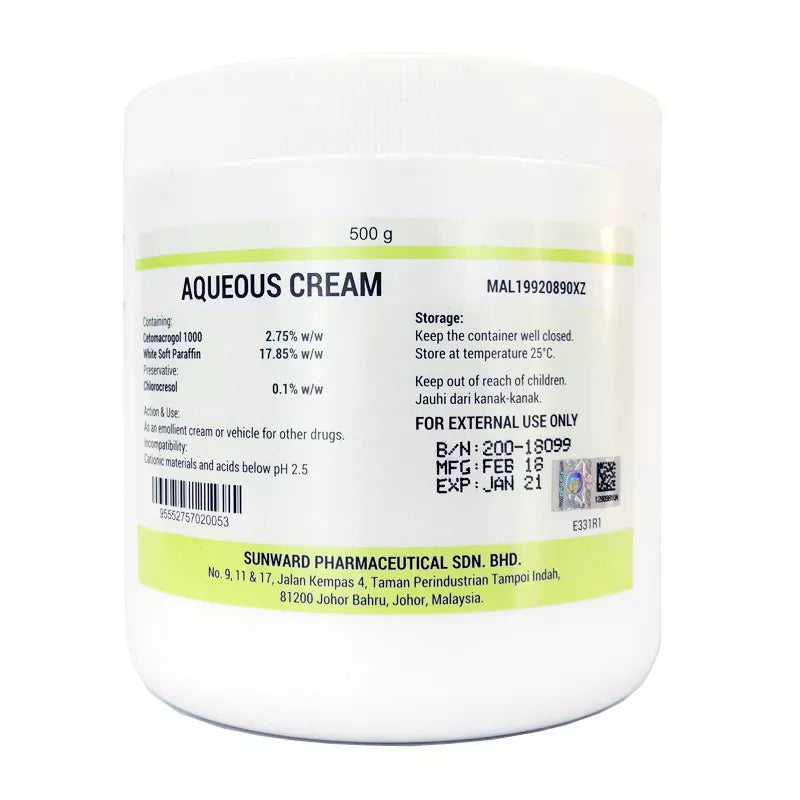 Sunward Aqueous Cream 100g - DoctorOnCall Online Pharmacy