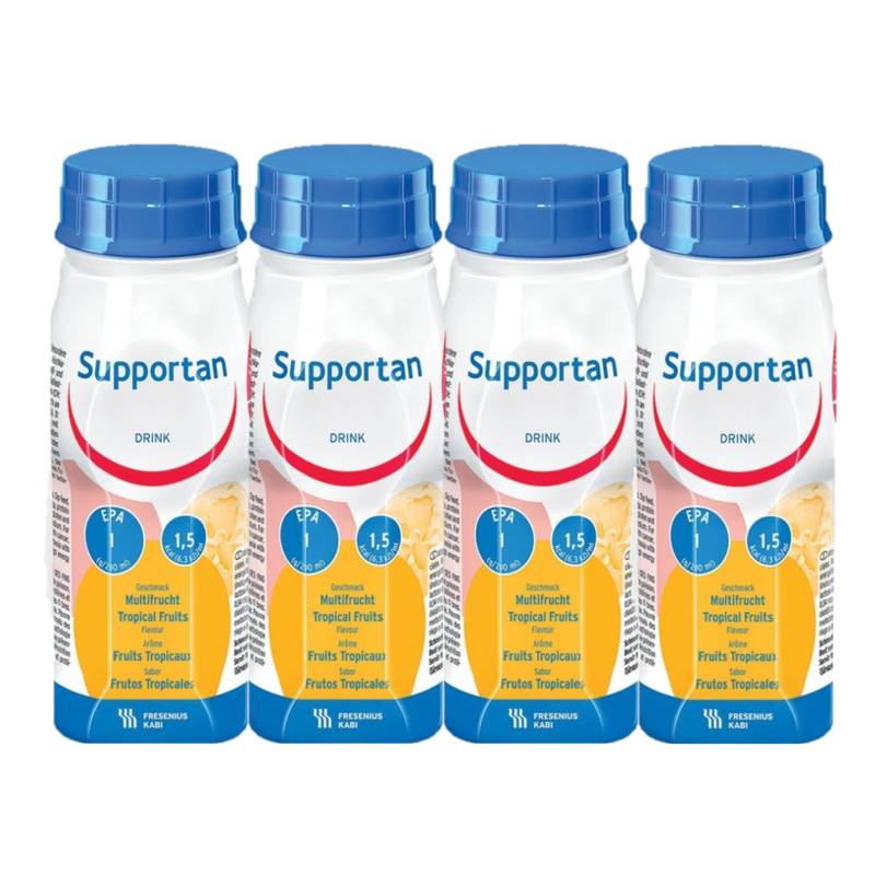 Supportan Drink Tropical Fruits 200ml x4 - DoctorOnCall Farmasi Online