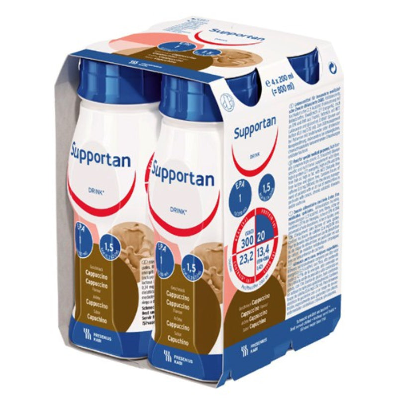 Supportan Drink Cappuccino 200ml x4 - DoctorOnCall Online Pharmacy