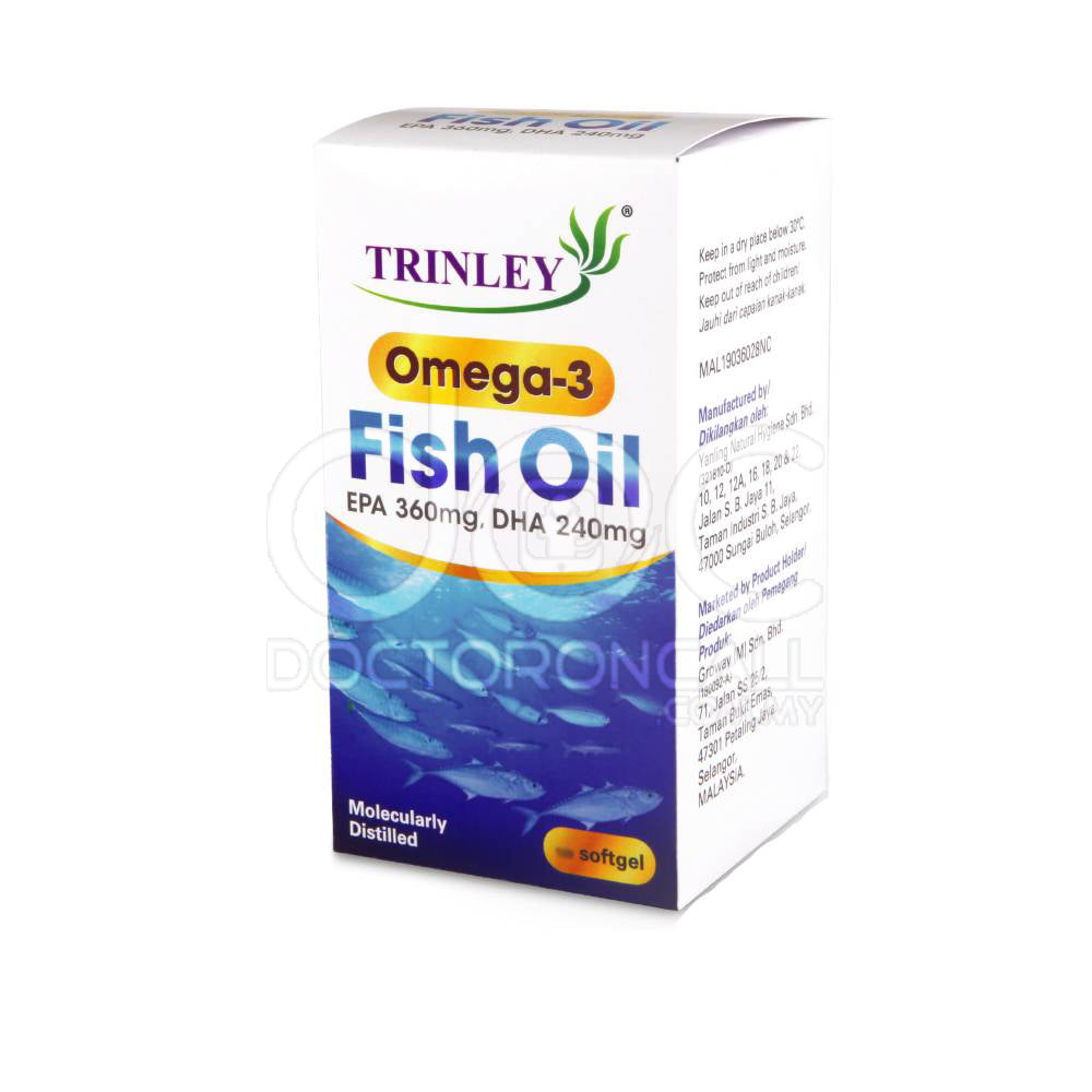 Trinley Omega-3 Fish Oil Capsule 60s - DoctorOnCall Farmasi Online
