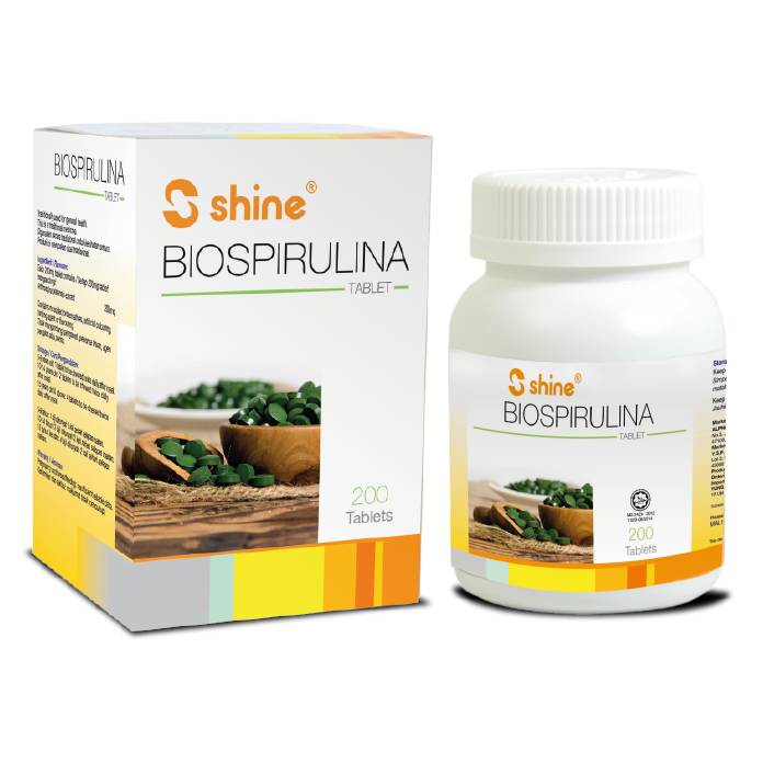 Shine Biospirulina Tablet 200s - DoctorOnCall Farmasi Online