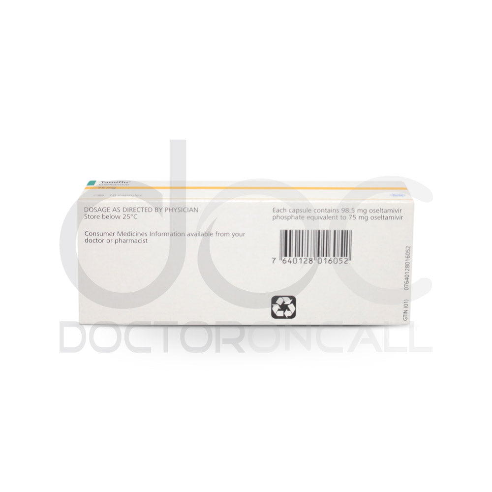 Tamiflu 75mg Capsule 10s (strip) - DoctorOnCall Online Pharmacy