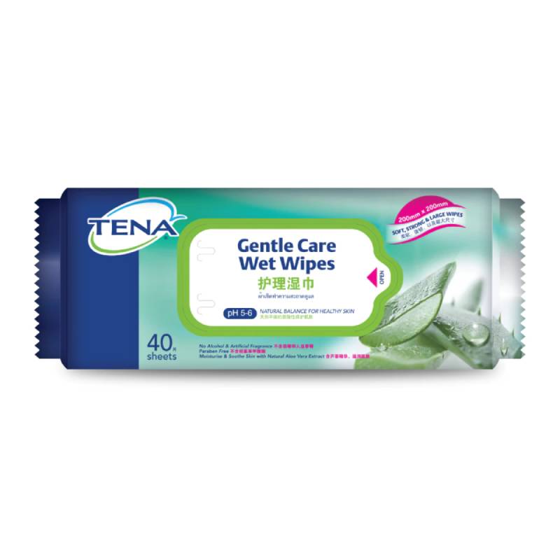 Tena Gentle Care Wet Wipes 40s - DoctorOnCall Farmasi Online