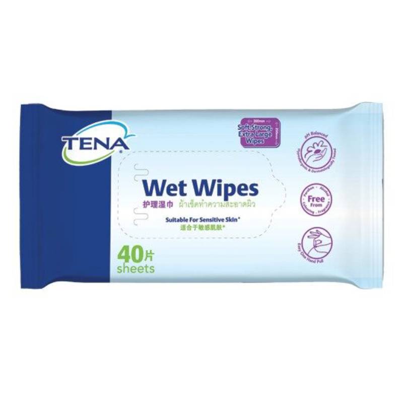 Tena Wet Wipes 40s - DoctorOnCall Farmasi Online