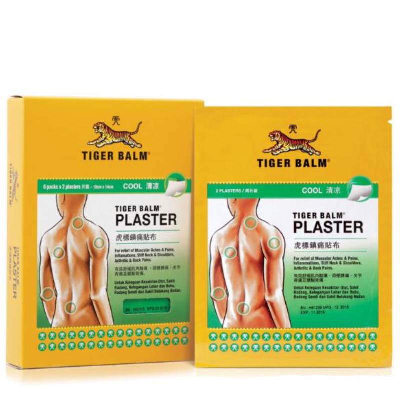 Tiger Balm Medicated Plaster Cool 2s (Large) - DoctorOnCall Farmasi Online