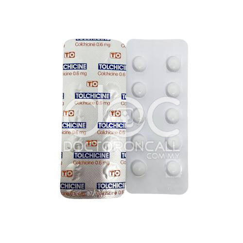 Tolchicine 600mcg Tablet 10s (strip) - DoctorOnCall Online Pharmacy