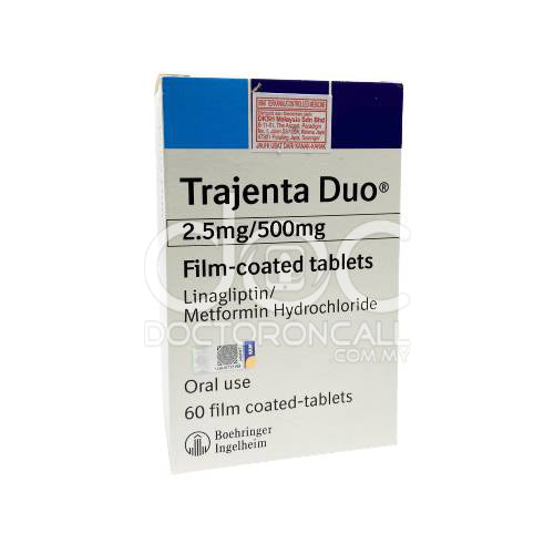 Trajenta Duo 2.5/500mg Tablet - 60s - DoctorOnCall Online Pharmacy