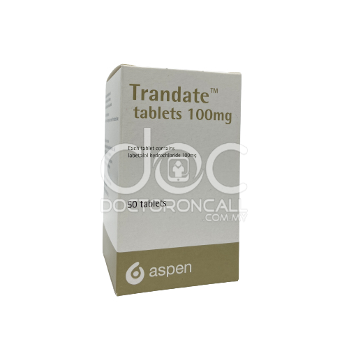 Trandate 100mg Tablet 50s (strip) - DoctorOnCall Farmasi Online