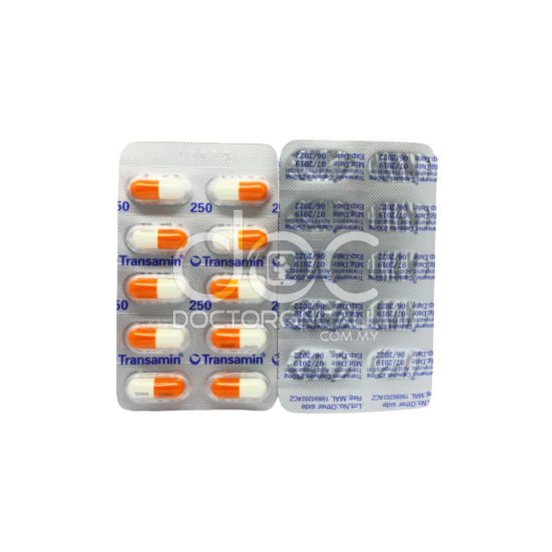 Transamin 250mg Capsule 10s (strip) - DoctorOnCall Farmasi Online