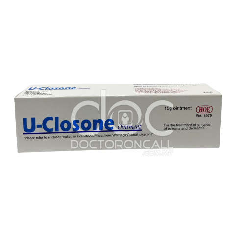 HOE U-Closone 0.05% Ointment 15g - DoctorOnCall Farmasi Online