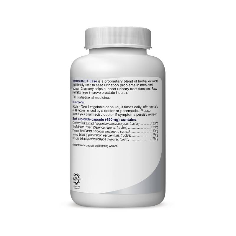 VitaHealth UT-Ease Capsule 120s x2 - DoctorOnCall Farmasi Online