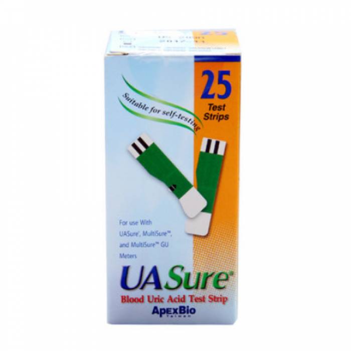 Uasure Uric Acid Test Strips 25s - DoctorOnCall Farmasi Online