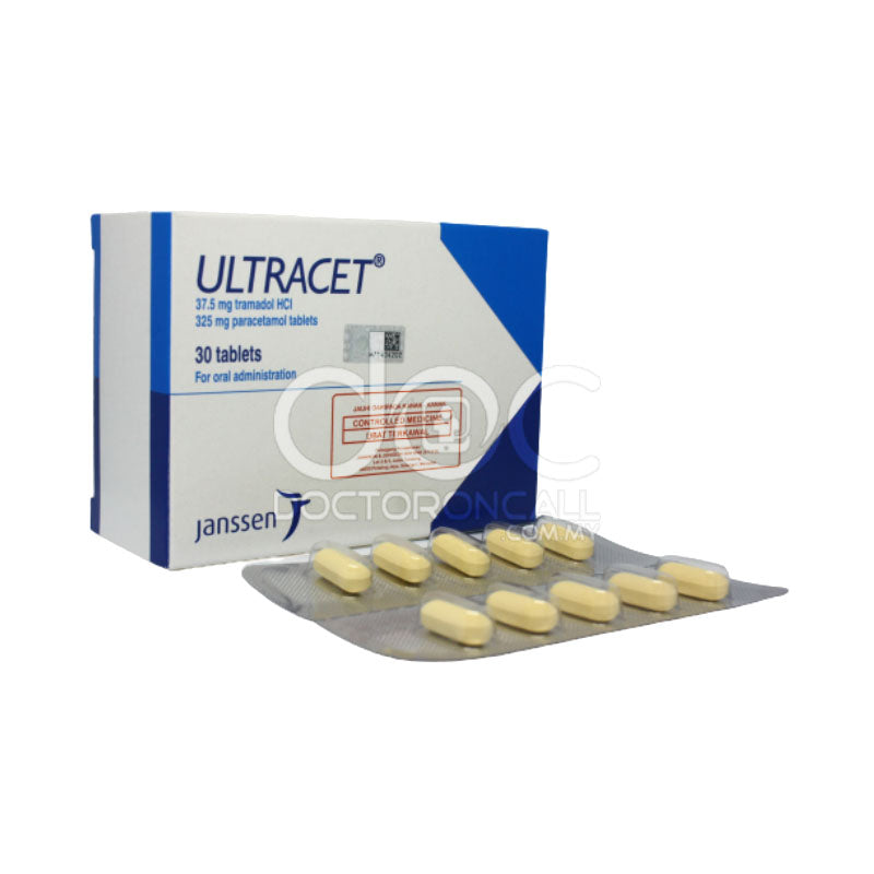 Ultracet 37.5/325mg Tablet 10s (strip) - DoctorOnCall Farmasi Online