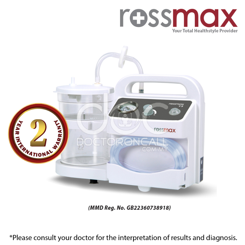 Rossmax Smooth and Comfort Suction Unit (V3) - 1s - DoctorOnCall Farmasi Online