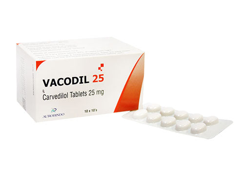Vacodil 25mg Tablet 10s (strip) - DoctorOnCall Farmasi Online